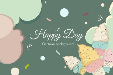 cute ice cream summer background