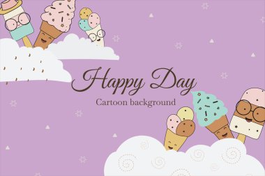 cute ice cream summer background