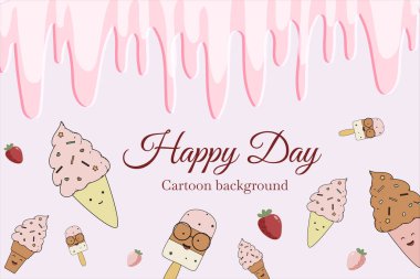 cute ice cream summer background