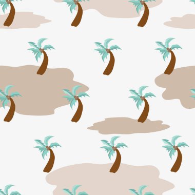 seamless pattern with summer beach background