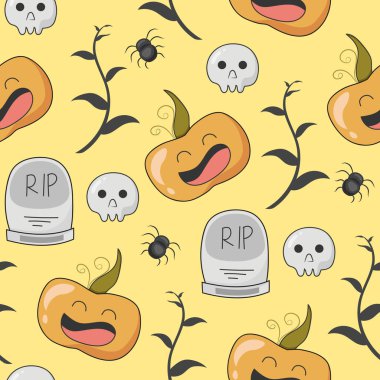 Kusursuz desen şirin cadılar bayramı arkaplanı