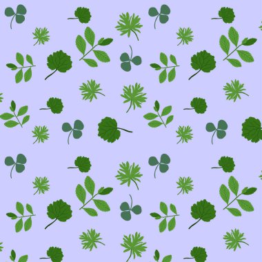 Çayırlık otlarla kusursuz desen. Vektör illüstrasyonu.