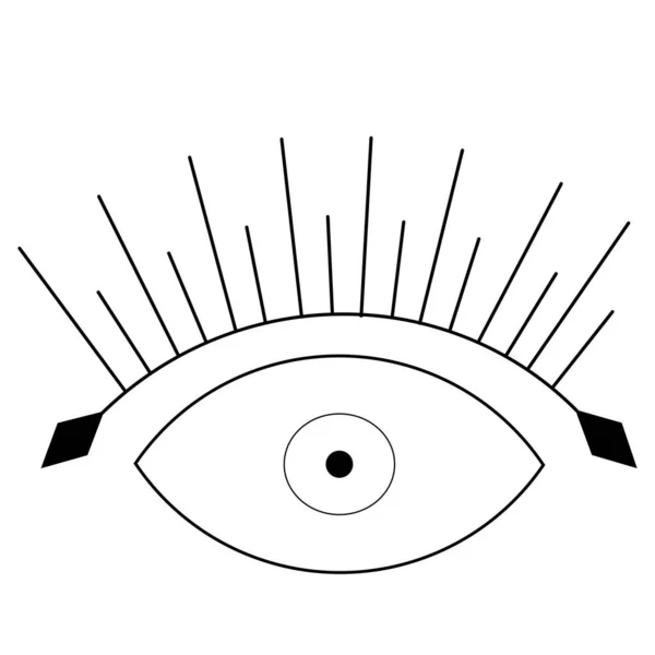 Vector Doodle Illustration Mystical Eye Evil Eye — 스톡 벡터