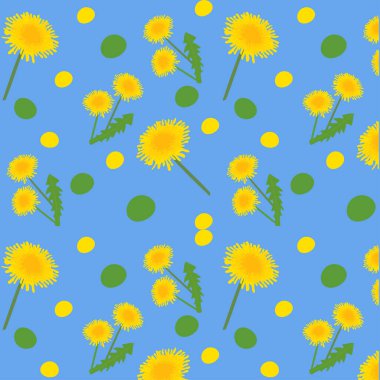 Kusursuz çiçek deseni. Karahindiba ile arka plan