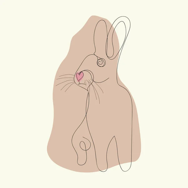 Minimalistic Rabbit Vector Illustration Rabbit Scandinavian Style Year Rabbit 2023 — Wektor stockowy