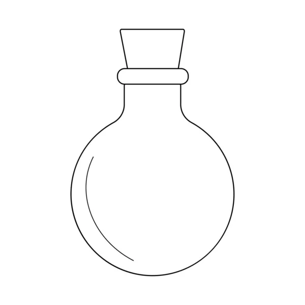 Vector Doodle Απεικόνιση Της Φιάλης Στρογγυλό Φίλτρο — Διανυσματικό Αρχείο