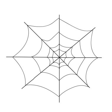 Örümcek ağının vektör karalama çizimi