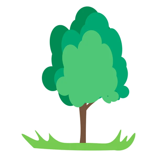 Αφηρημένη Απεικόνιση Διάνυσμα Δέντρο Στο Eps Πράσινο Δέντρο Στο Λιβάδι — Διανυσματικό Αρχείο