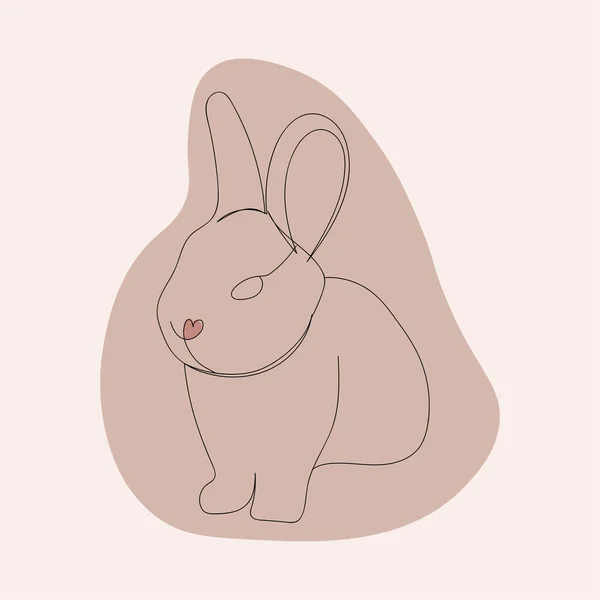 Minimalistic Rabbit Vector Illustration Rabbit Scandinavian Style Year Rabbit 2023 — Stock vektor