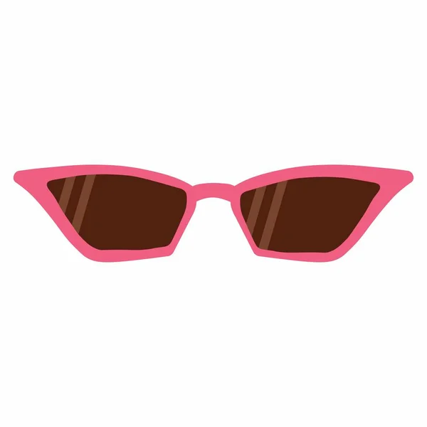 Gafas Sol Con Montura Rosa Lentes Negras Ilustración Vectorial Estilo — Vector de stock