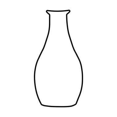 10. bölümde vazo çizimleri koleksiyonu. Doğrusal vektör çizimi. Seramik vazolar