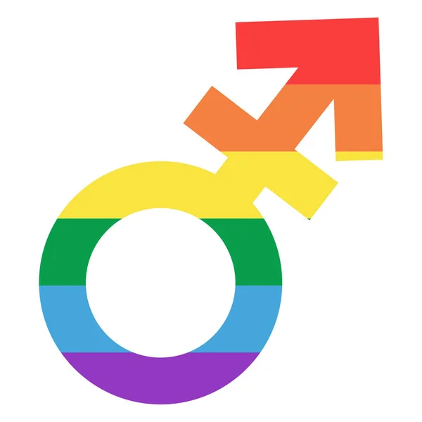 Señal Género Transgénero Arco Iris Colors Pride Mes Lgbt — Vector de stock