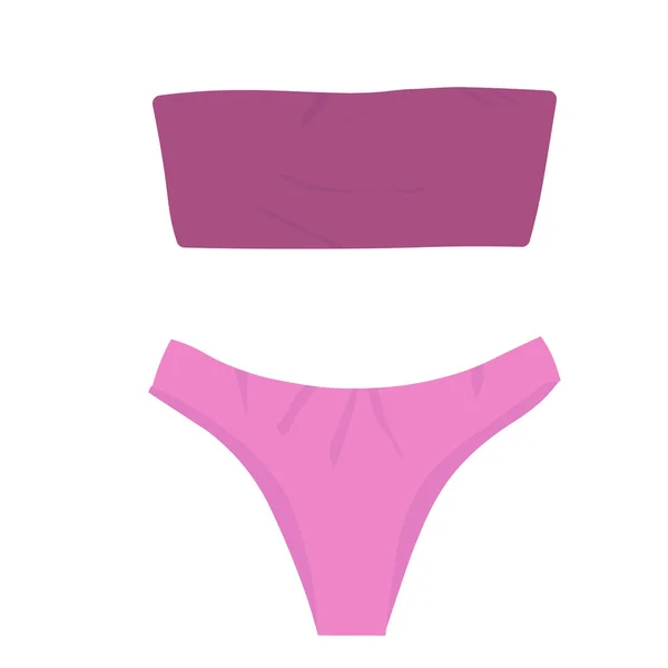 Illustration Maillot Bain Une Pièce Rose Vêtements Été Rose — Image vectorielle