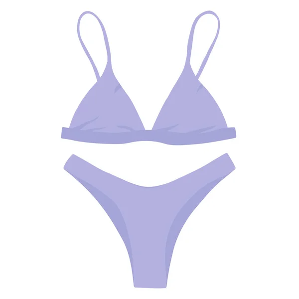 Ilustracja Fioletowego Stroju Kąpielowego Bikini Letnie Ubrania Fioletowym — Wektor stockowy