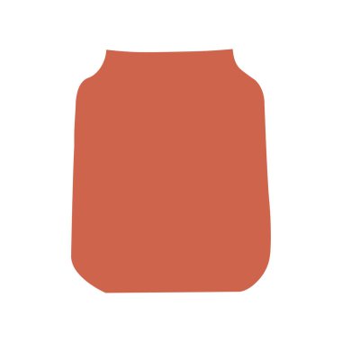 Boho tarzında seramik vazo. Düz tasarım vektör çizimi