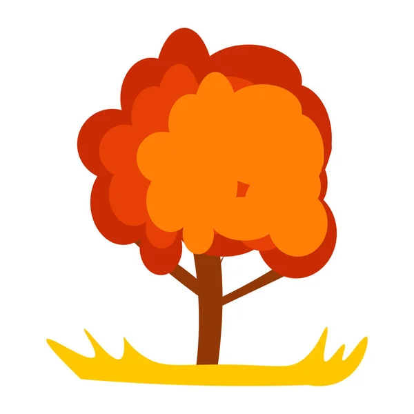 Αφηρημένη Διανυσματική Απεικόνιση Του Φθινοπώρου Δέντρο Στο Eps Πορτοκαλιά Στο — Διανυσματικό Αρχείο