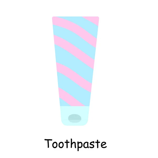 Bathroom Elements Illustration Toothpaste Bathroom Vector Illustration — Image vectorielle