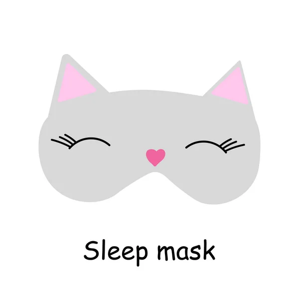 Elements Bathroom Illustration Sleep Mask Form Cat Bathroom Vector Illustration — Image vectorielle