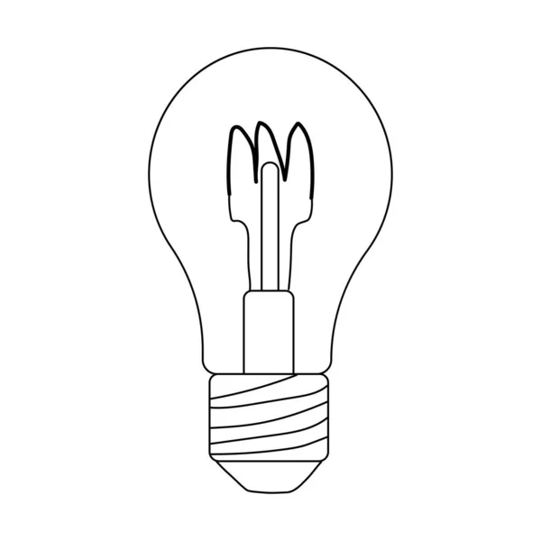 Light Bulb Icon Vector Doodle Illustration Incandescent Light Bulb Energy — Stock Vector