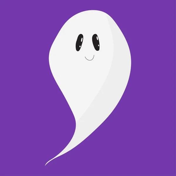 Ghost Cute Halloween Ghost Vector Childish Illustration Cute Ghost Cartoon — Stock Vector