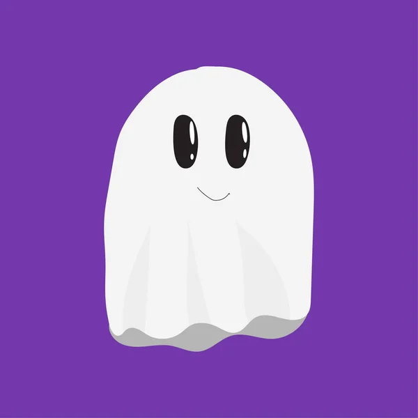 Ghost Cute Halloween Ghost Vector Childish Illustration Cute Ghost Cartoon — Stock Vector