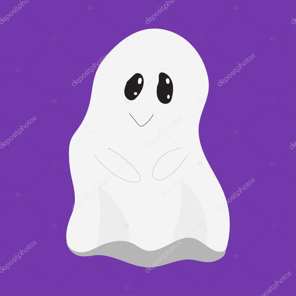 Ghost. Cute Halloween Ghost Vector.childish illustration of cute ghost cartoon character.