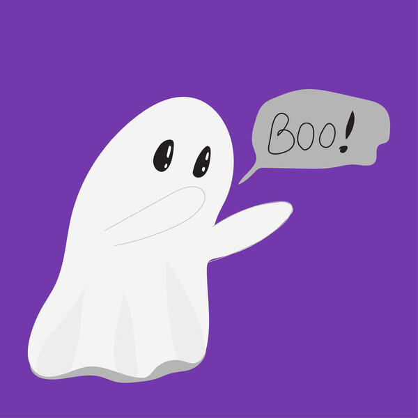 Ghost. Cute Halloween Ghost Vector.childish illustration of cute ghost cartoon character.