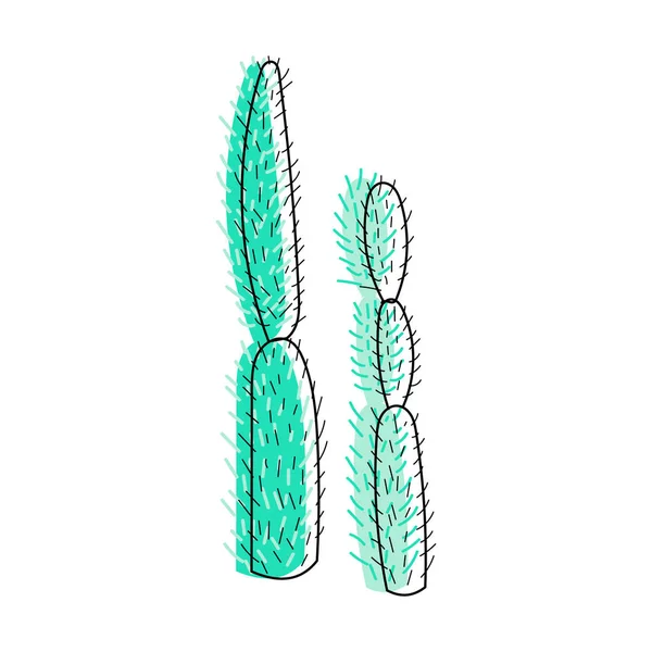 Big Cactus Vector Illustration Mexican Cactus Desert Plant — Wektor stockowy