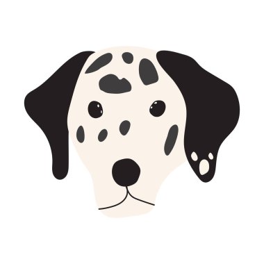 cute doodle illustration of a Dalmatian breed dog. dog in minimalist style