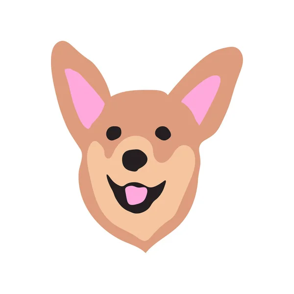 Cute Doodle Corgi Illustration Dog Minimalist Style — Stockvektor