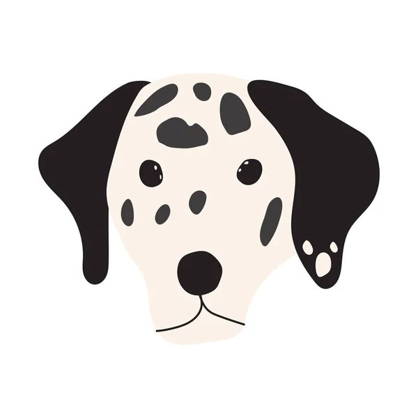 Cute Doodle Illustration Dalmatian Breed Dog Dog Minimalist Style — Image vectorielle