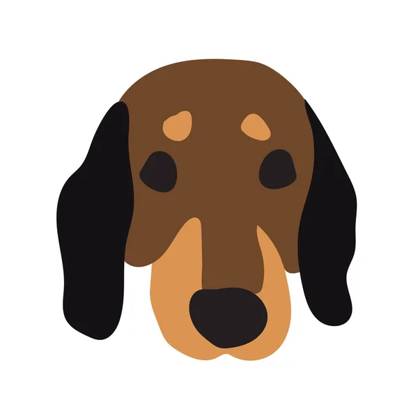 Cute Doodle Illustration Basset Dog Breed Dog Minimalist Style — Stock Vector