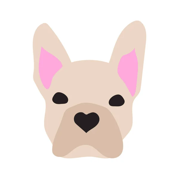 Cute Doodle Illustration French Bulldog Breed Dog Dog Minimalist Style — Stock Vector