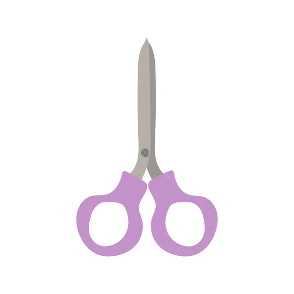 Purple Color Scissors Illustration School Stationery Vector Illustration — Stock Vector