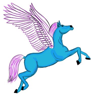 Gökyüzünde uçan at 