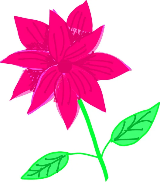 Jeden Kwiat Jest Bardzo Ładne Piękne Dzieło Sztuki Cyfrowe Dzieło — Zdjęcie stockowe