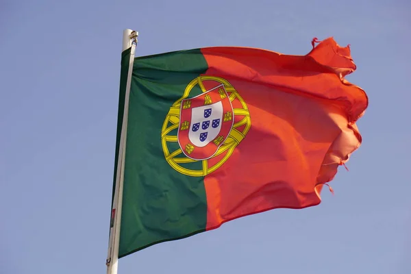 Beautiful Flag Portugal Specular Sky — Stok fotoğraf