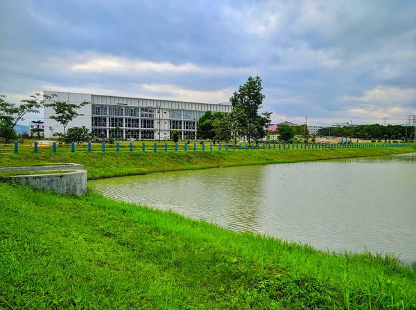 Uno Los Edificios Universidad Sumatera Ciudad Lampung —  Fotos de Stock