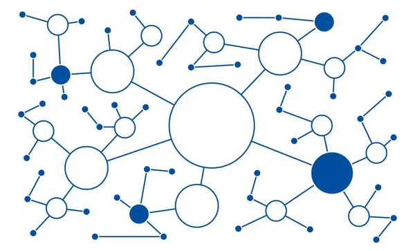 Network Information User Connected Dots Lines Technology Background Template Digital — Archivo Imágenes Vectoriales