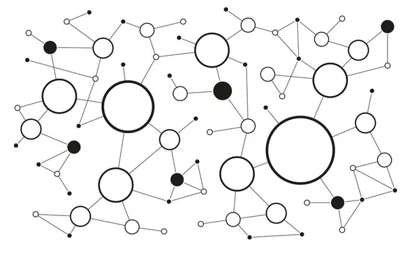 Digitális Hálózati Felhasználó Csatlakoztatott Pontok Vonalak Technológiai Háttér Sablont Adatbázis — Stock Vector