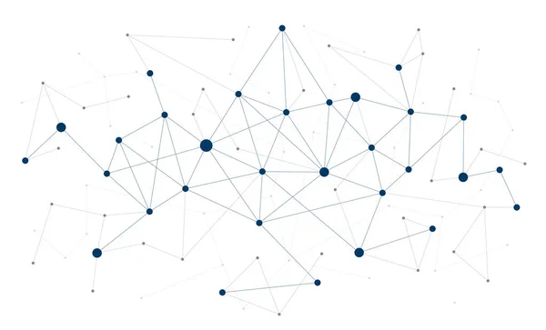 Technology Science Information Connected Dots Lines Technology Background Template Network — ストックベクタ