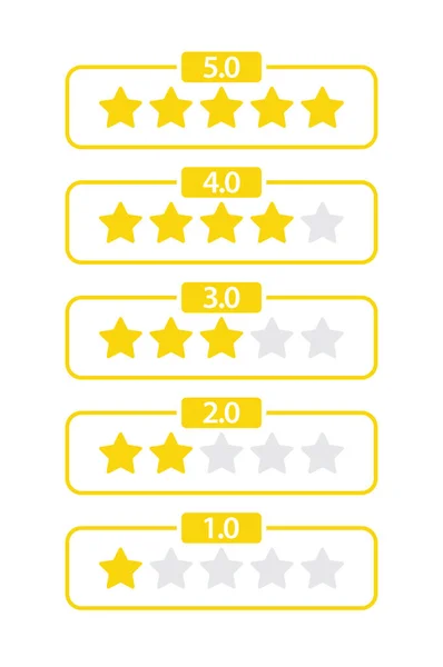 Five Star Costumer Rating Icon Design Vector Quality Feedback Satisfaction — Vector de stock