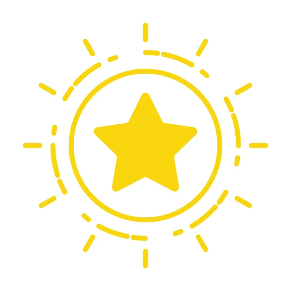 Circular Burst Five Star Rating Review Icon Design Vector Positive — Vector de stock