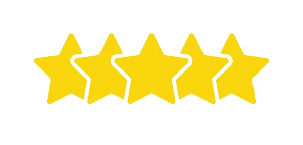 Simple Five Star Icon Design Vector Customer Feedback Satisfaction Quality — Vector de stock