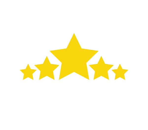 Five Star Rating Review Icon Design Vector Customer Feedback Satisfaction — 图库矢量图片