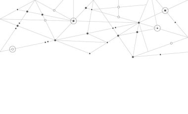 Basit çokgen yapı ağı bağlantı noktaları ve satır arkaplan şablonu. Blokzinciri bağlı küresel dijital veritabanı grafik vektörü.