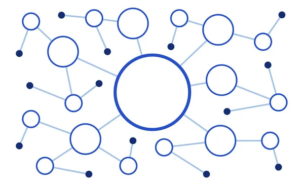 Modern User Network Connected Dots Lines Background Template Technology Blockchain — Stockový vektor
