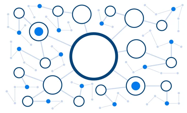 Virtual User Network Connected Dots Lines Background Template Technology Blockchain — Stockový vektor