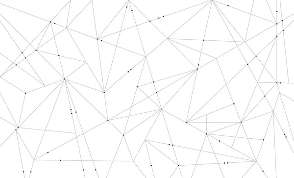 Compact Polygonal Technology Network Connected Dots Lines Background Template Blockchain — ストックベクタ