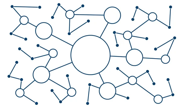 User Network Connected Dots Lines Background Template Technology Blockchain Linked — Stockový vektor